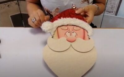 Decorazione natalizia: faccia di Babbo Natale