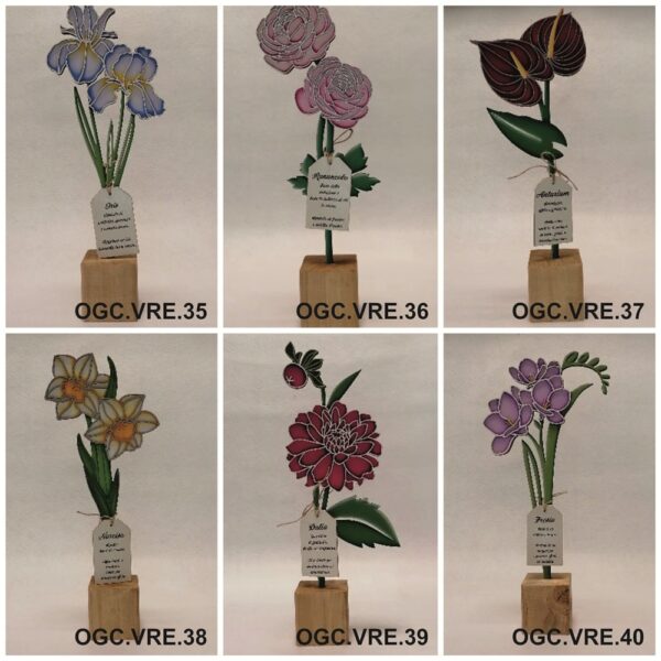 FIORI DECORATIVI IN LEGNO GRUPPO 1